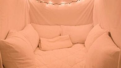 اضاءة غرف نوم رومانسية بسيطة
